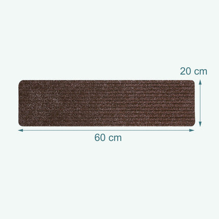 Sada nášlapů na schody, 16 ks, 65x20 cm, protiskluzové, snadná údržba