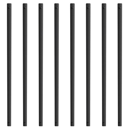 Staircase Deck Balusters, 38 In Flat Aluminum, 72 Pack