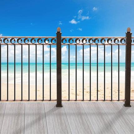 Staircase Metal Balusters 44 In, 0.5 In Square, 11-Pack, Satin Black