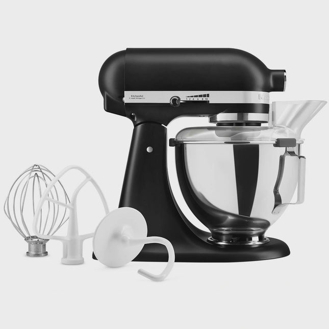 Küchenmaschine 4,3L, Mattschwarz, Edelstahlschüssel