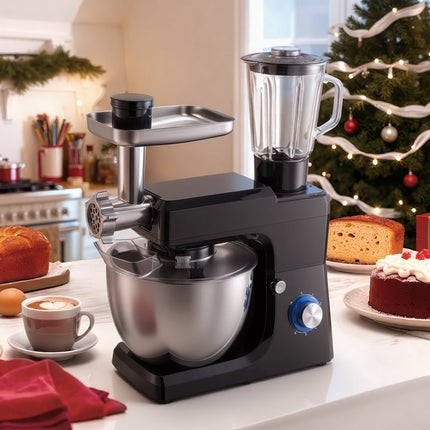 Stand Mixer 7.8L, 1500W, 6-Speed Tilt-Head, Black