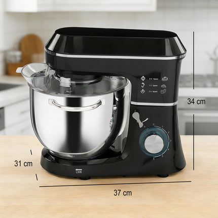 Stand Mixer with 7L Stainless Steel Bowl, 1400W, Black