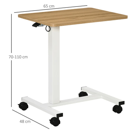 Höhenverstellbarer Stehschreibtisch, Rollen, C-Form, 70–110 cm