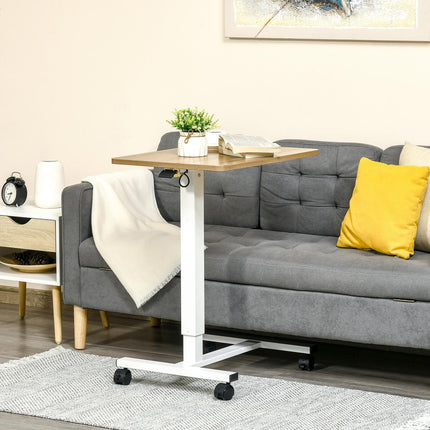 Höhenverstellbarer Stehschreibtisch, Rollen, C-Form, 70–110 cm