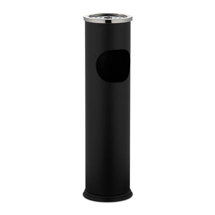 Stojanový popelník s odpadkovým košem, 56 cm, černá