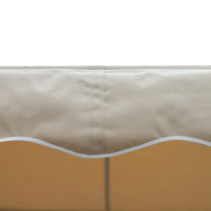 Beige Terrassenmarkise mit Gelenkarm 3x3M
