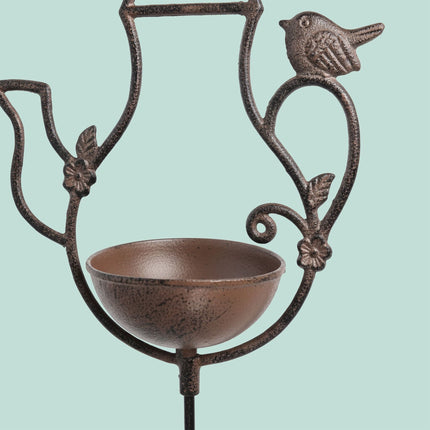 Standing Bird Bath, Cast Iron Teapot Design