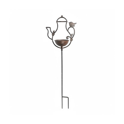 Standing Bird Bath, Cast Iron Teapot Design