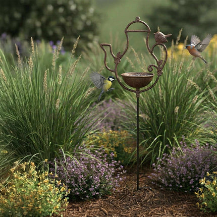 Standing Bird Bath, Cast Iron Teapot Design
