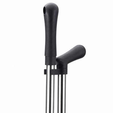 Standing Broom & Dustpan Set, Adjustable Handle, Black/Orange