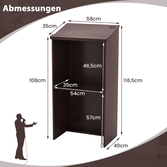 Stehpult mit Ablage & Kabelmanagement