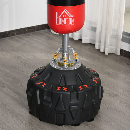 Freistehender Boxsack, Saugnapf-Basis, 180cm, schwarz/rot
