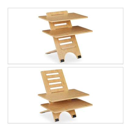 Standing bamboo desk top