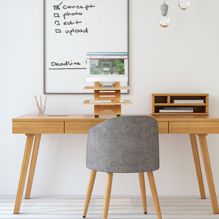 Standing bamboo desk top