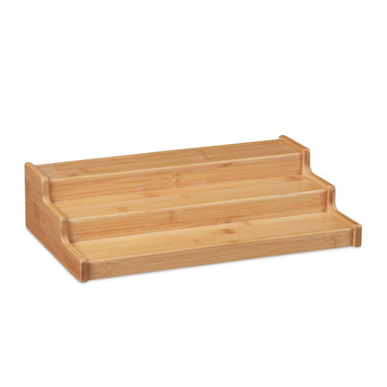 Standing bamboo spice rack