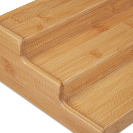 Standing bamboo spice rack