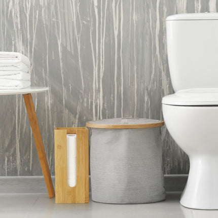 Stehender Toilettenpapierhalter aus Bambus