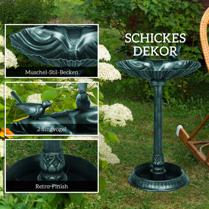 Plastic bird bath - Frost and winter proof garden water bowl