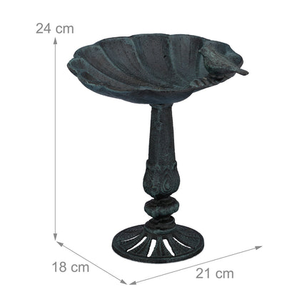 Standing bird bath in cast iron