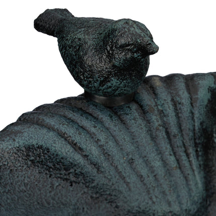 Standing bird bath in cast iron