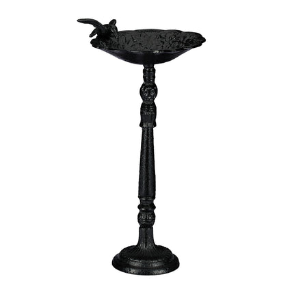 Standing bird bath in cast iron