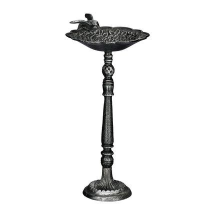 Standing bird bath in cast iron
