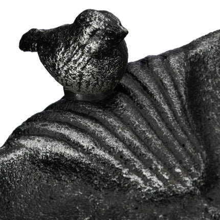 Standing bird bath in cast iron