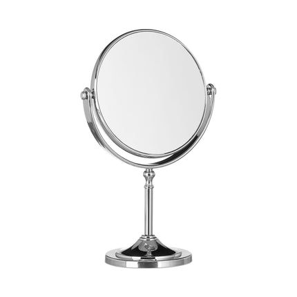 Standing cosmetic mirror with magnification
