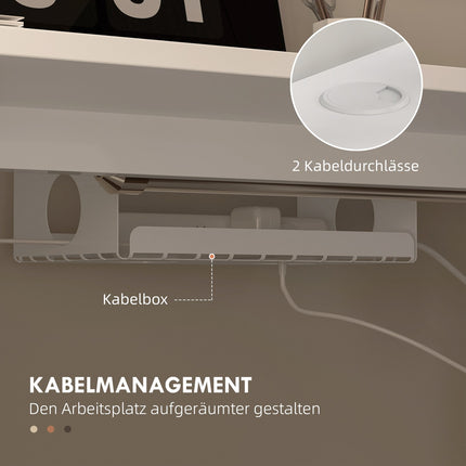 Elektrischer Stehschreibtisch, höhenverstellbar, 120x60cm, weiß