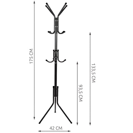 Cintre sur pied 170 cm - noir Ruhhy 23815