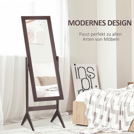 Standing full-length mirror, easy-care MDF, 47x46x148 cm