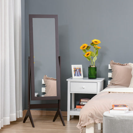 Standing full-length mirror, easy-care MDF, 47x46x148 cm