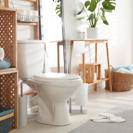 Standing toilet paper holder