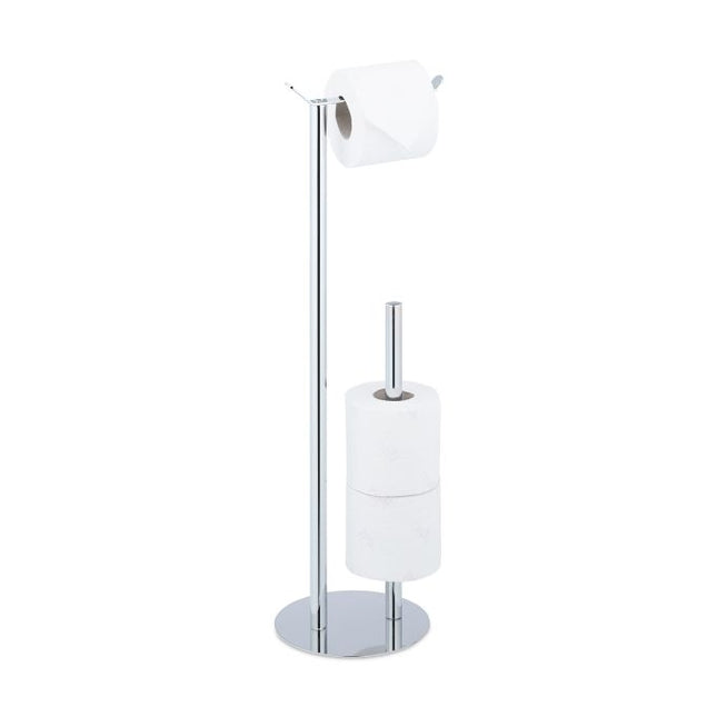 Stehender Toilettenpapierhalter in Silber