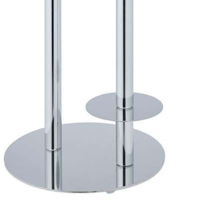 Standing toilet paper holder in silver