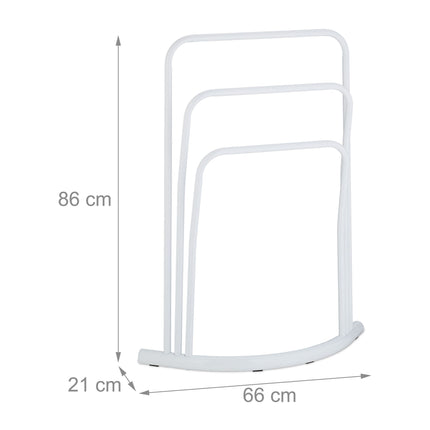 Porte-serviettes sur pied blanc