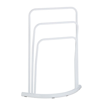 Porte-serviettes sur pied blanc