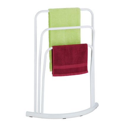 Porte-serviettes sur pied blanc