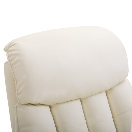 Elektrischer Relaxsessel, Lederimitat beige