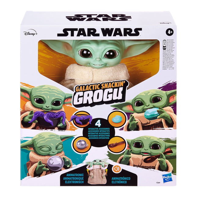 Star Wars Interaktives Spielzeug Grogu 23,5 cm, Spaßiges Snack-Erlebnis