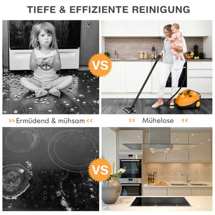 Steam Cleaner 2000W with 18 Accessories, 1.5L Tank