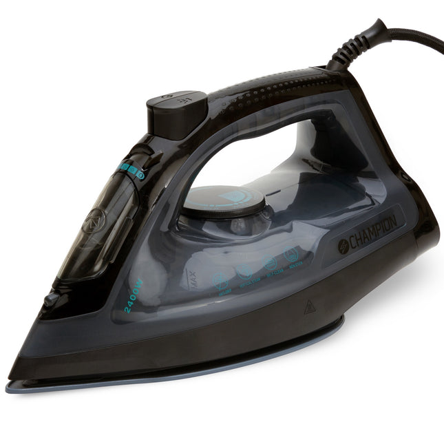 Dampfbügeleisen 2400W, Keramik-Bügelsohle, Abschaltautomatik, Schwarz