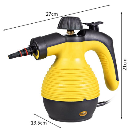 Dampfreiniger Handheld 9-teiliges Zubehörset und sicheres Design Dampfreinigung gelb