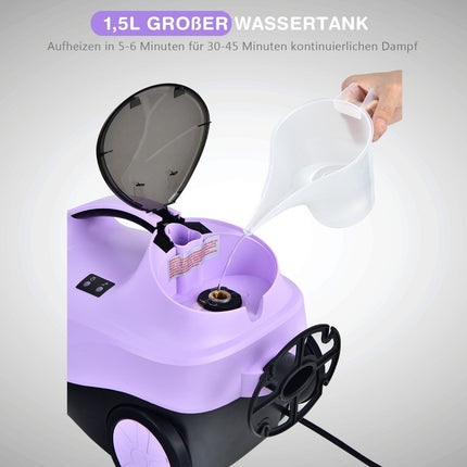 Stoomreiniger met 19 accessoires stoomreiniger 2000W vloerstoomreiniger tot 108 paars