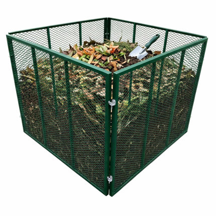 Steel Compost Bin, 800L Capacity, Galvanised Mesh