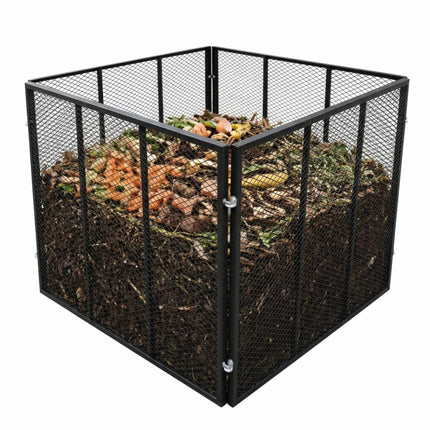 Steel Compost Bin, 800L Capacity, Galvanized Mesh