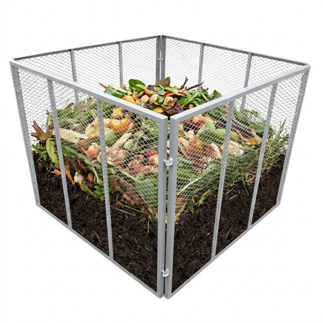 Steel Compost Bin, 800L Capacity, Open Design