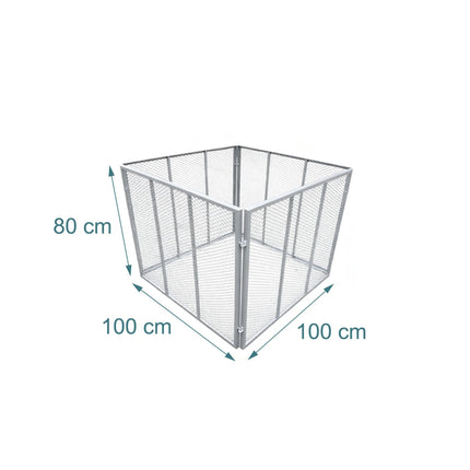 Steel Compost Bin, 800L Capacity, Open Design