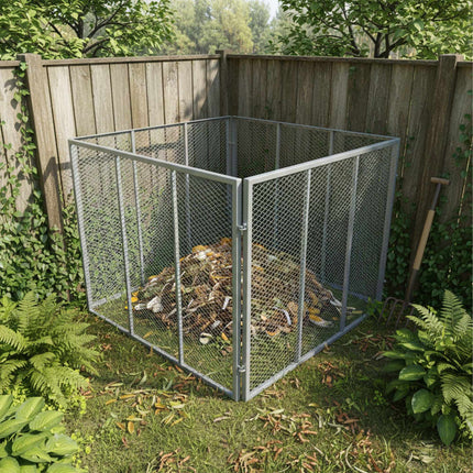 Steel Compost Bin, 800L Capacity, Open Design