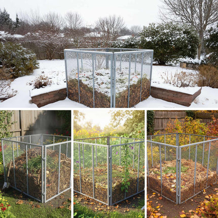 Steel Compost Bin, 800L Capacity, Open Design